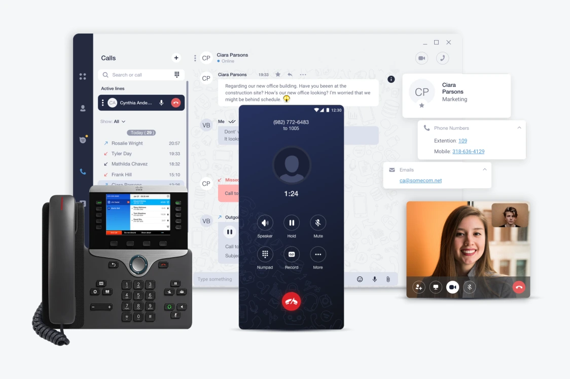 Abbax Contact Center app in use